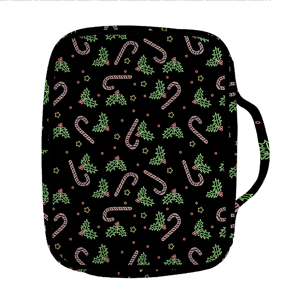Lights Christmas Pattern Print Front Pocket Bible Bag