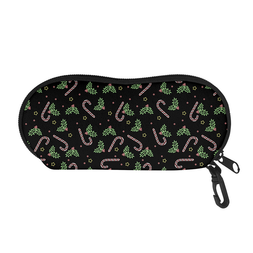 Lights Christmas Pattern Print Glasses Case