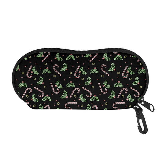 Lights Christmas Pattern Print Glasses Case