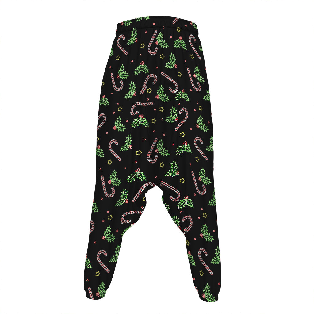 Lights Christmas Pattern Print Hammer Pants