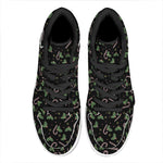 Lights Christmas Pattern Print High Top Leather Sneakers