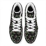 Lights Christmas Pattern Print High Top Leather Sneakers