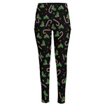 Lights Christmas Pattern Print High-Waisted Pocket Leggings
