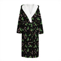 Lights Christmas Pattern Print Hooded Bathrobe