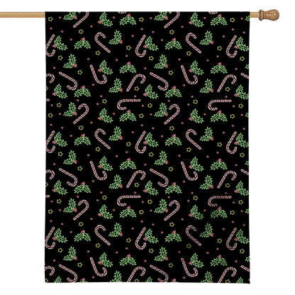Lights Christmas Pattern Print House Flag