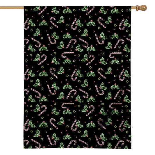 Lights Christmas Pattern Print House Flag