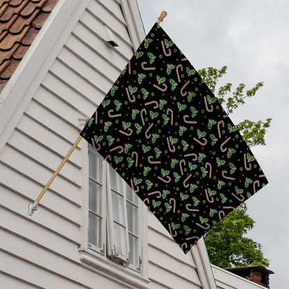 Lights Christmas Pattern Print House Flag