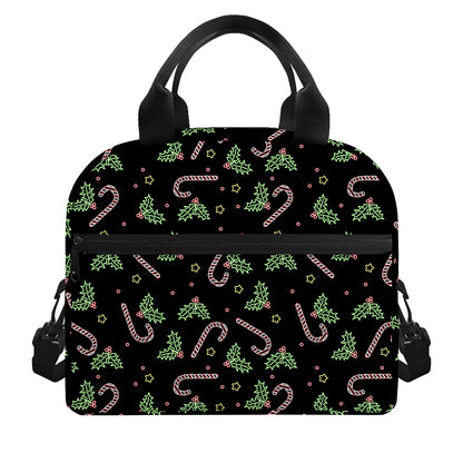 Lights Christmas Pattern Print Insulated Lunch Bag