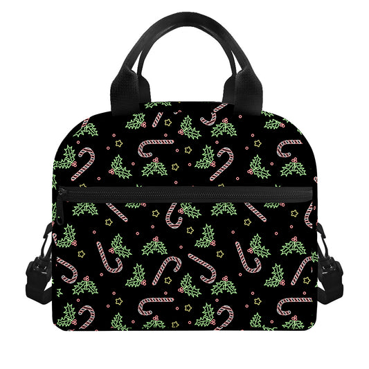 Lights Christmas Pattern Print Insulated Lunch Bag