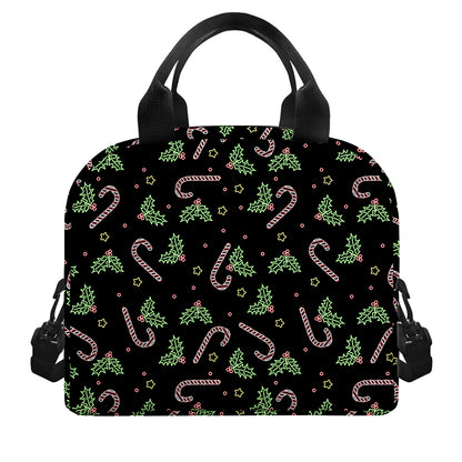 Lights Christmas Pattern Print Insulated Lunch Bag