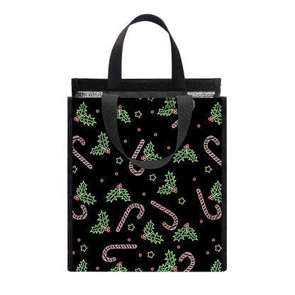 Lights Christmas Pattern Print Insulated Lunch Tote