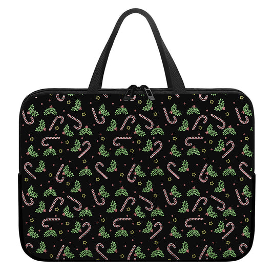 Lights Christmas Pattern Print Laptop Sleeve With Handle