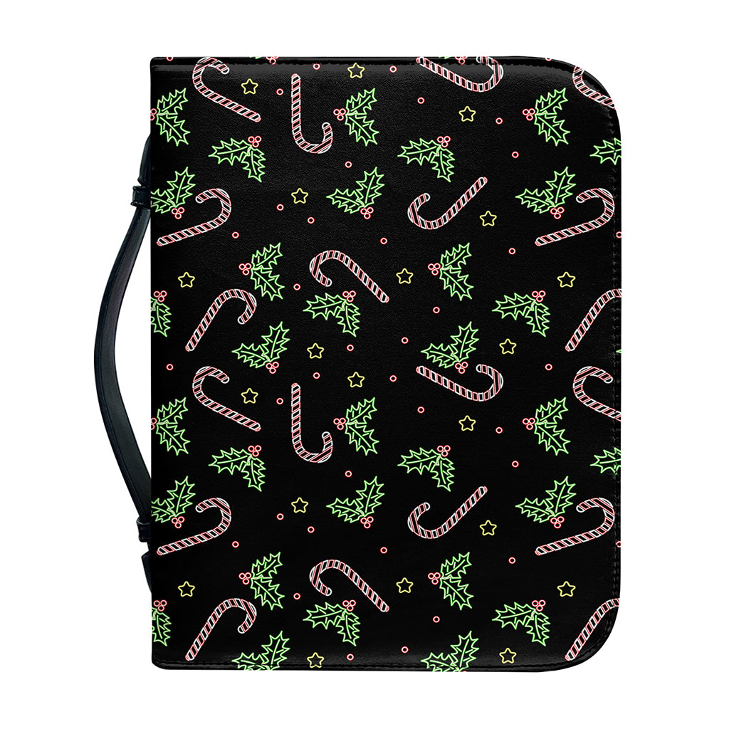 Lights Christmas Pattern Print Leather Bible Cover