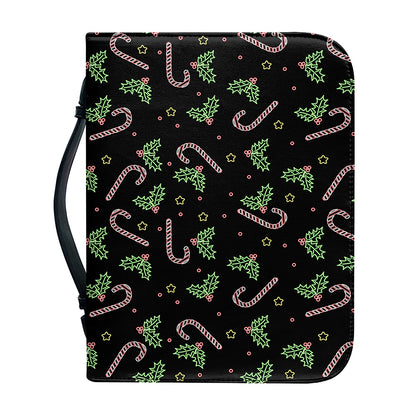 Lights Christmas Pattern Print Leather Bible Cover