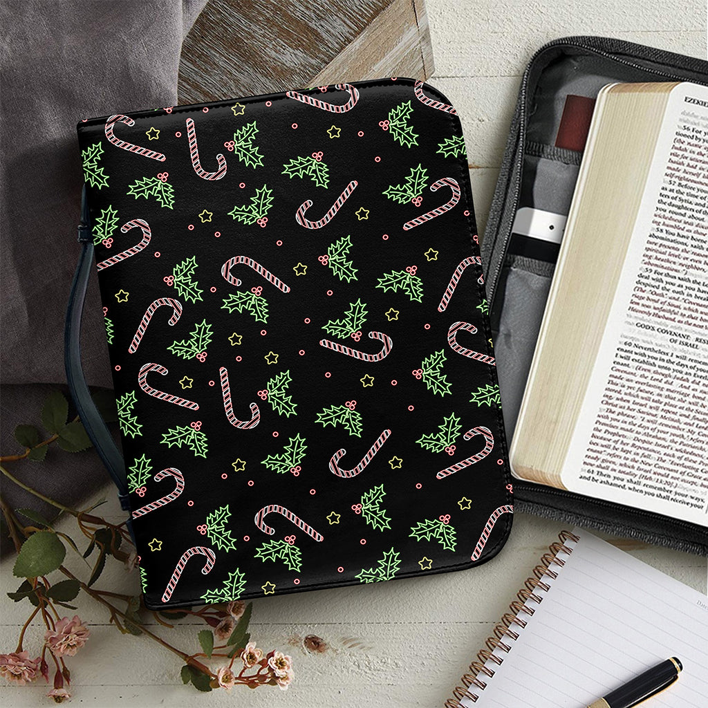 Lights Christmas Pattern Print Leather Bible Cover