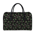 Lights Christmas Pattern Print Leather Duffel Bag