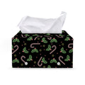 Lights Christmas Pattern Print Leather Tissue Box Cover
