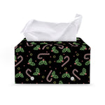 Lights Christmas Pattern Print Leather Tissue Box Cover