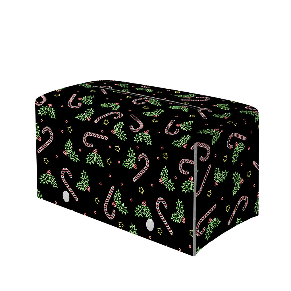 Lights Christmas Pattern Print Leather Tissue Box Cover