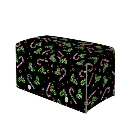 Lights Christmas Pattern Print Leather Tissue Box Cover