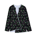 Lights Christmas Pattern Print Long Sleeve Short Coat