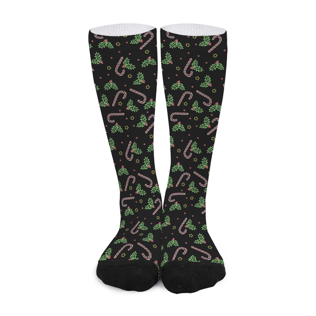 Lights Christmas Pattern Print Long Socks