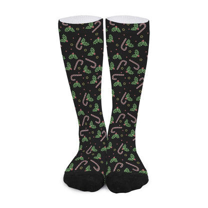 Lights Christmas Pattern Print Long Socks
