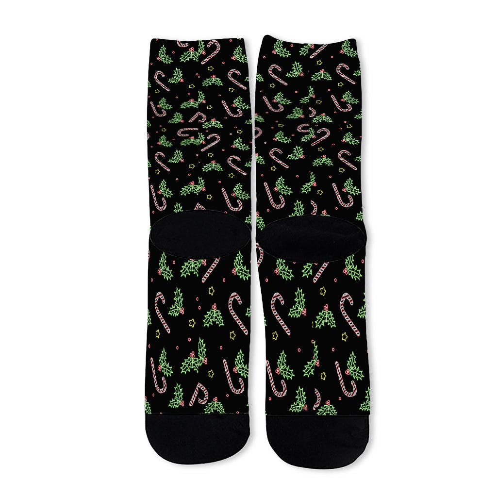 Lights Christmas Pattern Print Long Socks