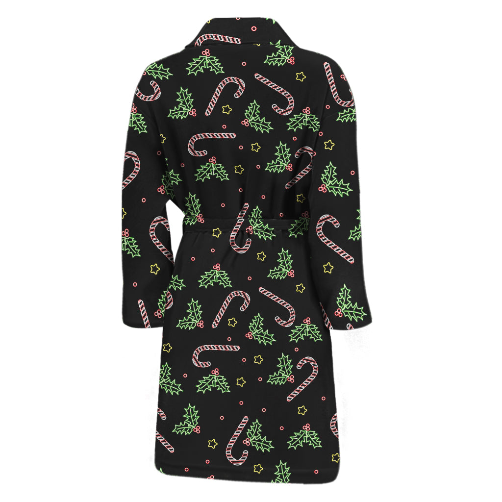 Lights Christmas Pattern Print Men's Bathrobe