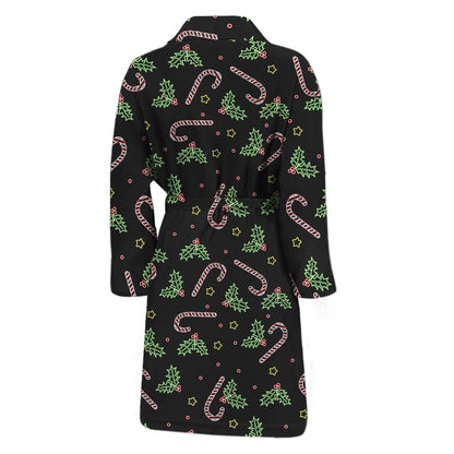 Lights Christmas Pattern Print Men's Bathrobe