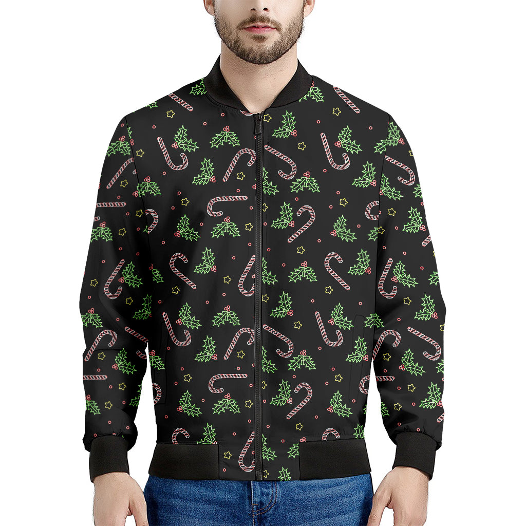 Lights Christmas Pattern Print Men's Bomber Jacket