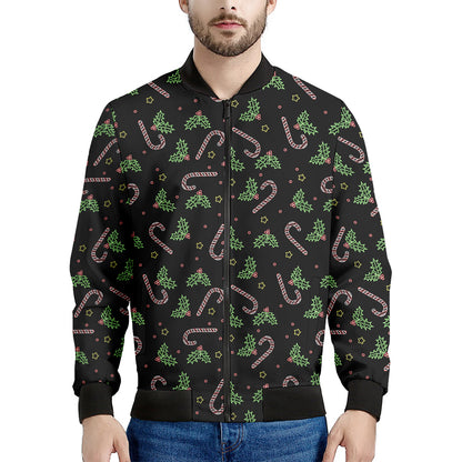 Lights Christmas Pattern Print Men's Bomber Jacket