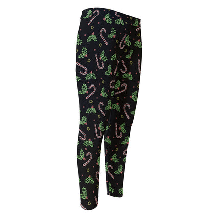 Lights Christmas Pattern Print Men's Compression Pants