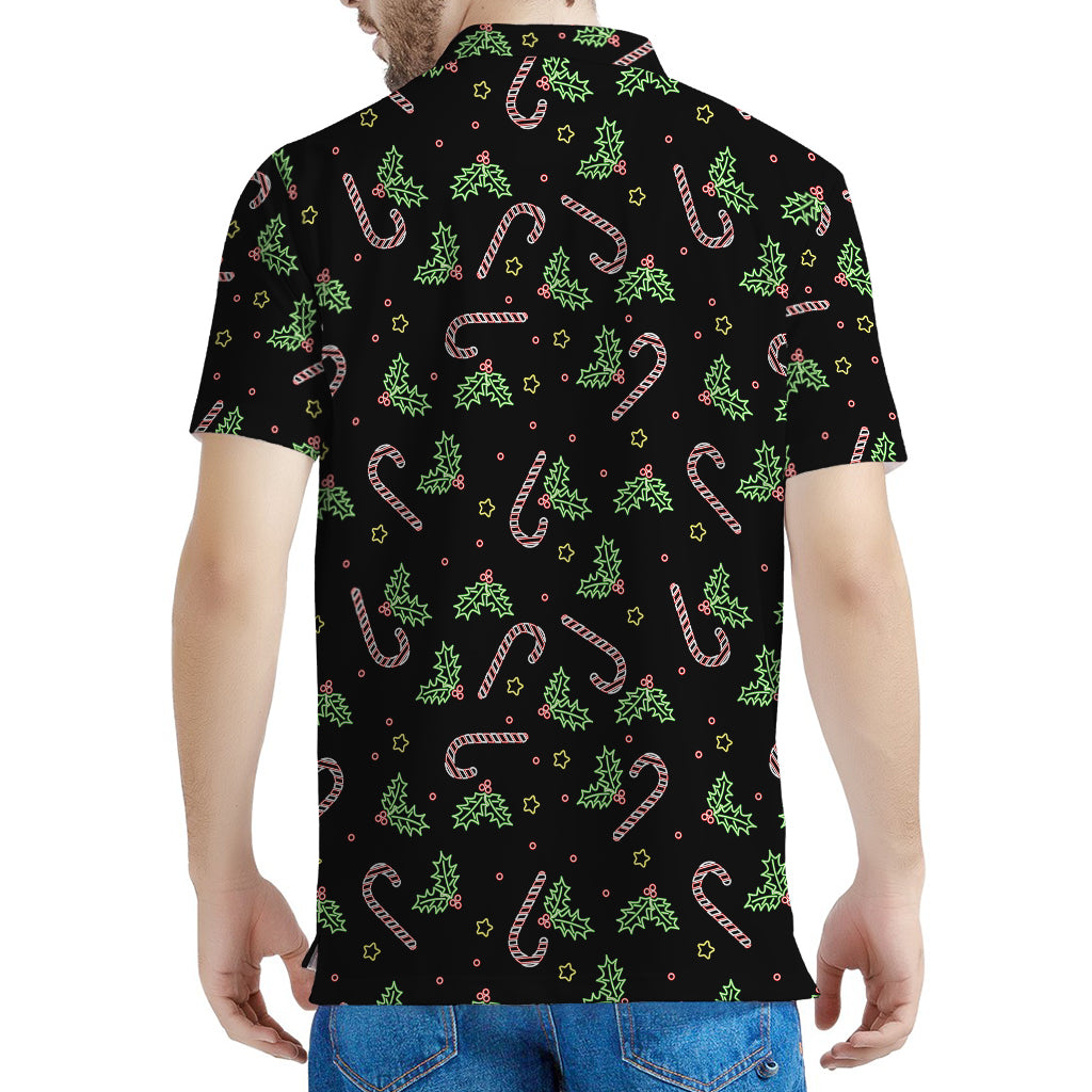 Lights Christmas Pattern Print Men's Polo Shirt