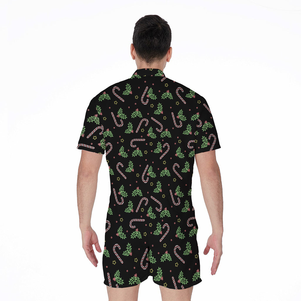 Lights Christmas Pattern Print Men's Rompers
