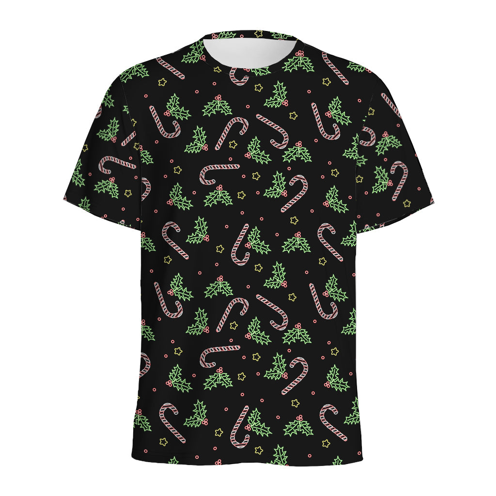 Lights Christmas Pattern Print Men's Sports T-Shirt
