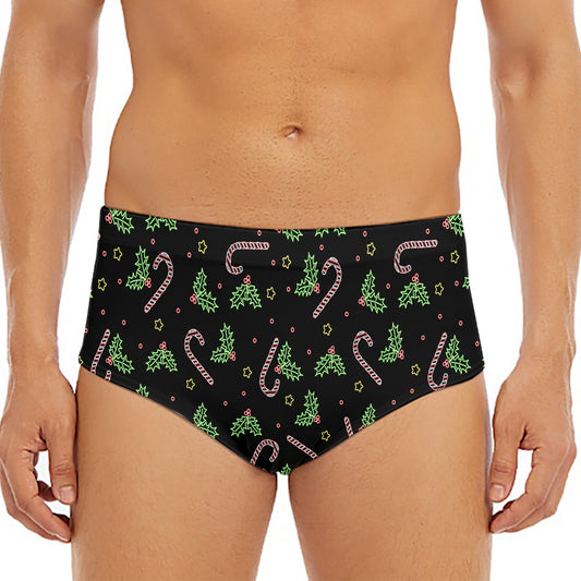 Lights Christmas Pattern Print Men's Triangle Swim Briefs