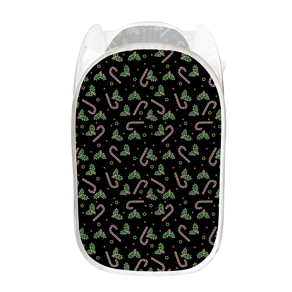 Lights Christmas Pattern Print Mesh Laundry Hamper