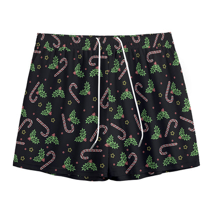 Lights Christmas Pattern Print Mesh Shorts