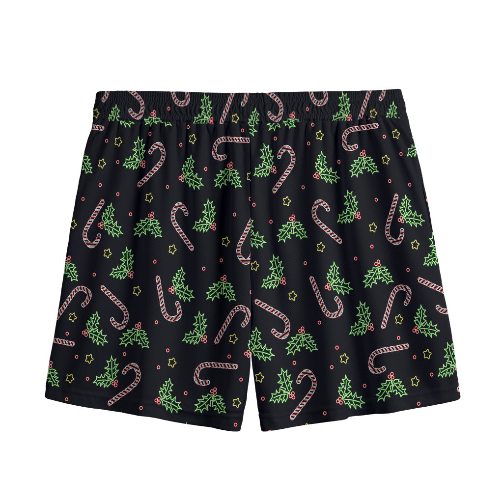 Lights Christmas Pattern Print Mesh Shorts