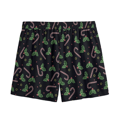 Lights Christmas Pattern Print Mesh Shorts