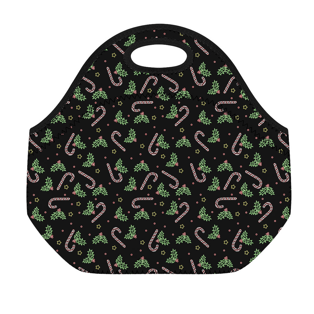 Lights Christmas Pattern Print Neoprene Lunch Bag