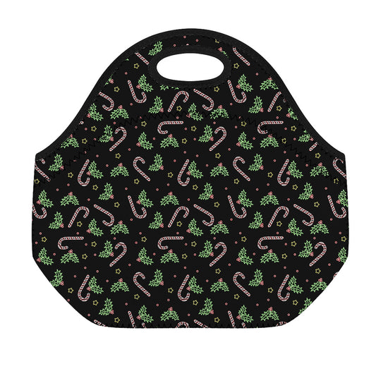 Lights Christmas Pattern Print Neoprene Lunch Bag