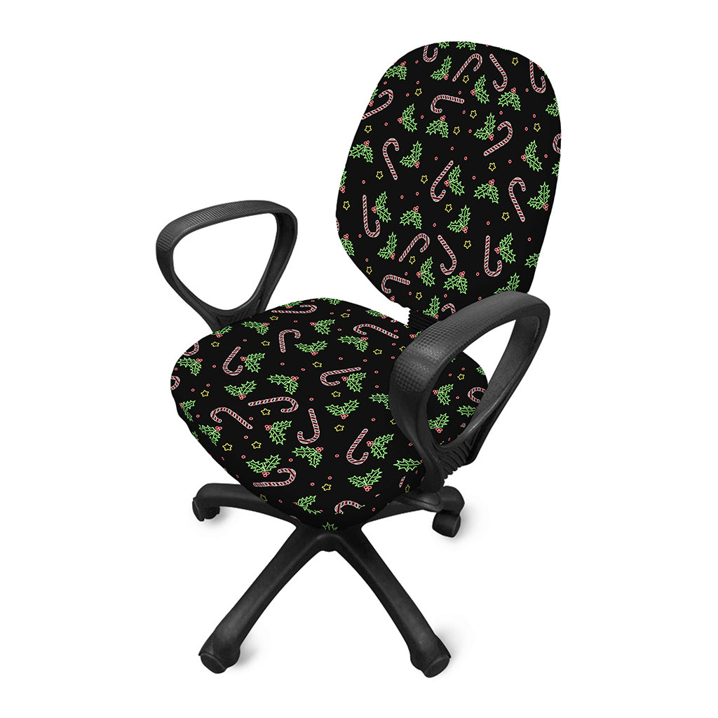 Lights Christmas Pattern Print Office Chair Cover