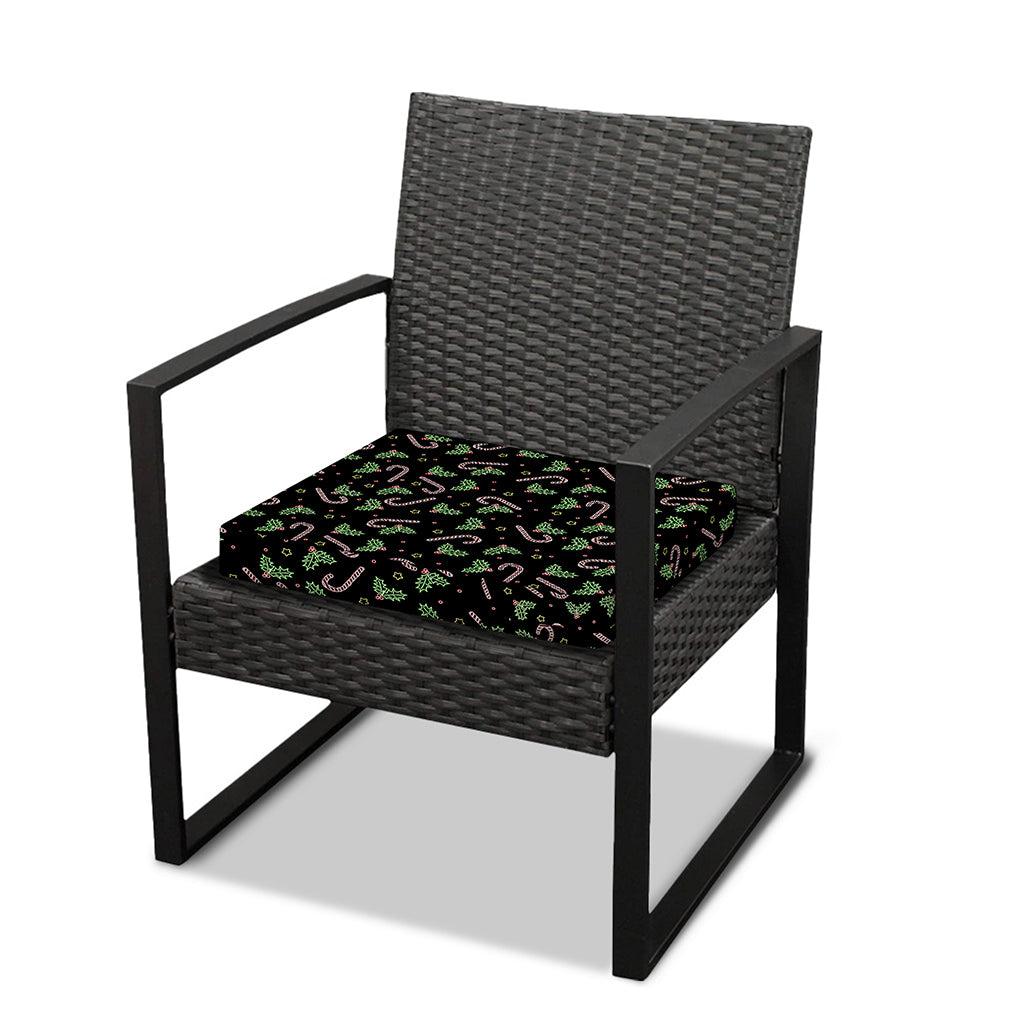 Lights Christmas Pattern Print Outdoor Seat Cushion Cover