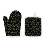 Lights Christmas Pattern Print Oven Mitt And Pot Holder Set