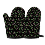 Lights Christmas Pattern Print Oven Mitts