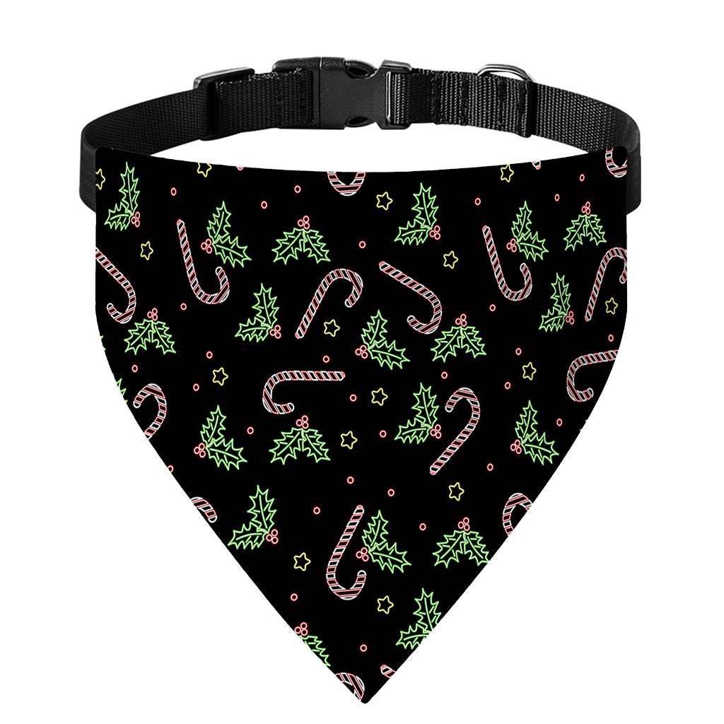 Lights Christmas Pattern Print Over The Collar Dog Bandana