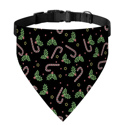 Lights Christmas Pattern Print Over The Collar Dog Bandana