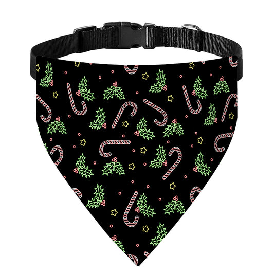 Lights Christmas Pattern Print Over The Collar Dog Bandana